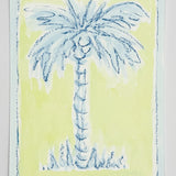 Mini Toile Palm No. 1 (blue & lime)