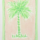 Mini Toile Palm No. 4 (green & pink)