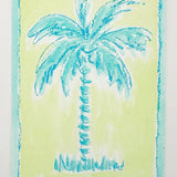 Mini Toile Palm No. 9 (aqua & lime)