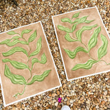 Sea Greens on Brown No. 1